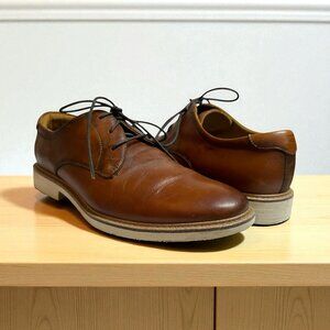 Florsheim Cognac Leather Highpoint Plain Toe Oxford Shoes Men's Size 8 M